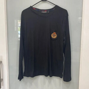 Ralph Lauren Women’s Lauren Black Label Logo Long Sleeve Shirt Top Shirt XL